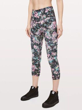 Lululemon Wunder Under Crop High-Rise Full-On Luon 21" Dappled Daze Multi Size 4